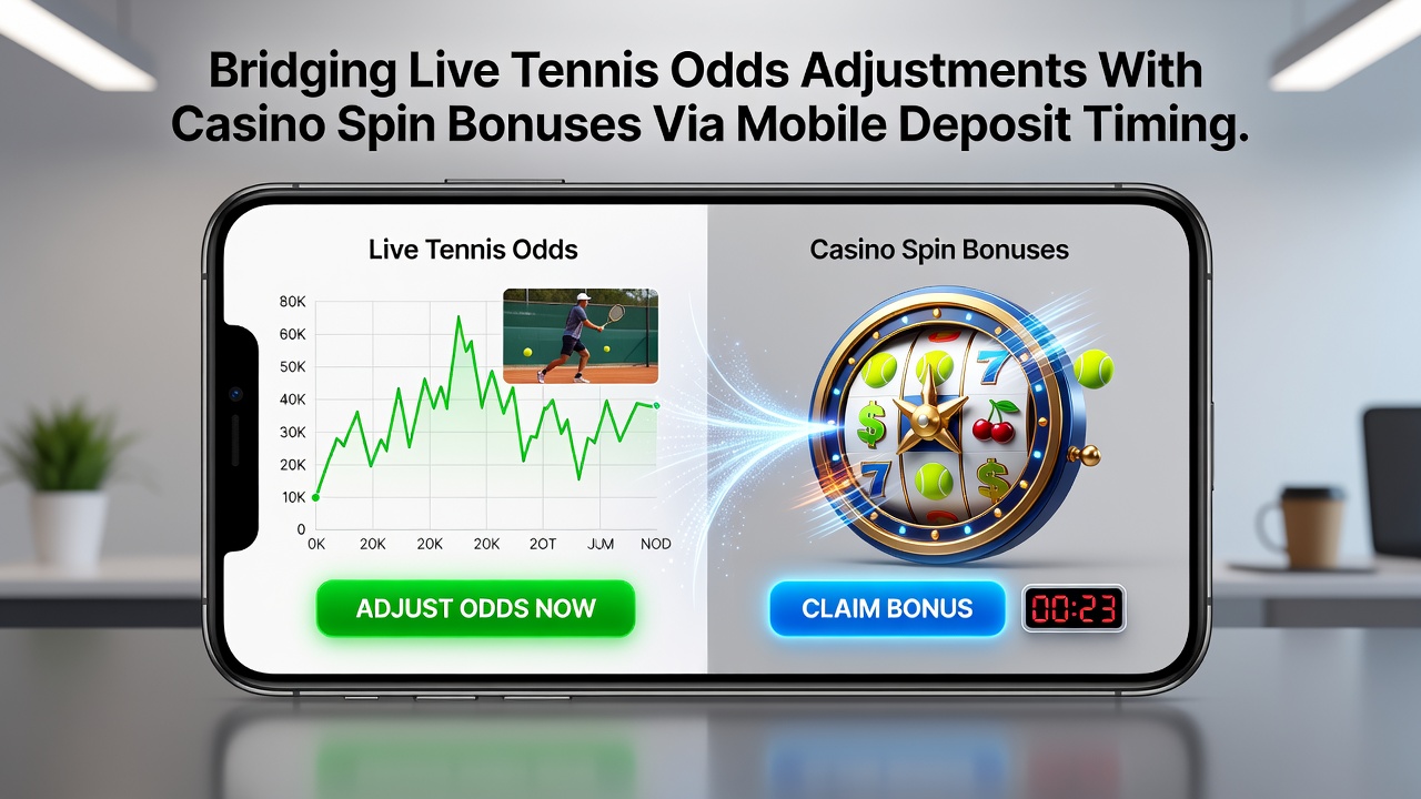 Illustration der Integration von Live-Tennis-Daten mit Casino-Bonus-Systemen auf mobilen Geräten