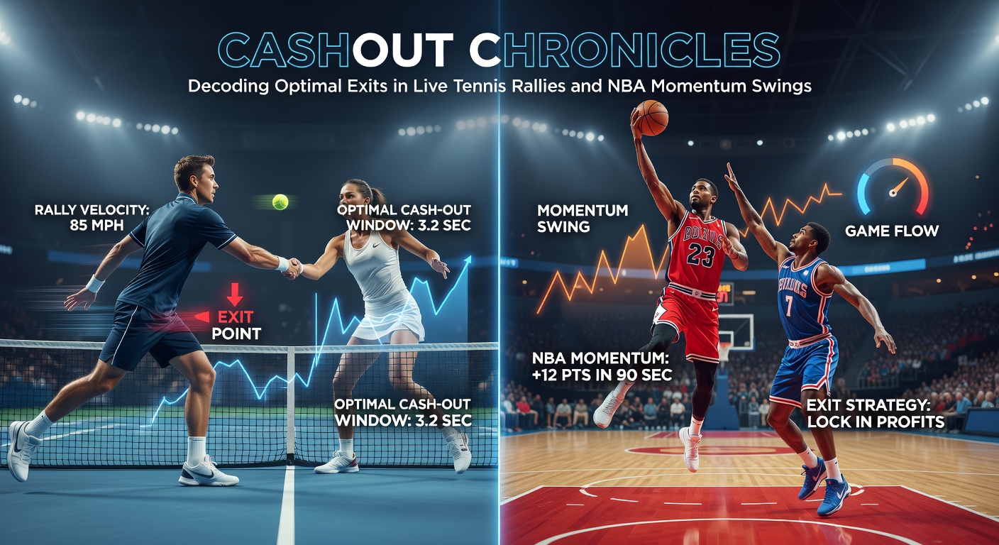 Grafik zeigt Cashout-Momente in dynamischen Live-Sportwetten mit steigenden und fallenden Quoten