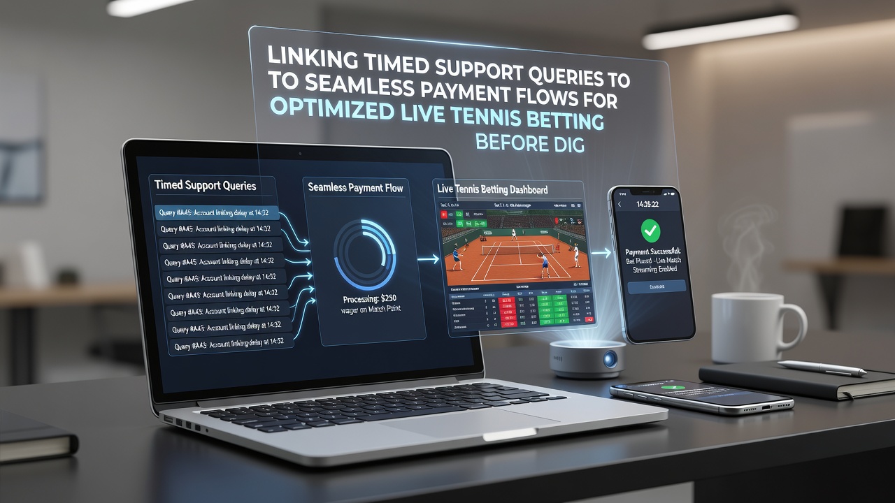 Illustration von Zahlungsflüssen und Support-Integration in Live-Wett-Apps