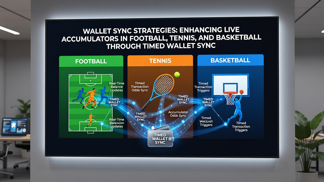 Beispiel für zeitgesteuerte Wallet-Synchronisation während eines Basketball-Live-Events mit Übergang zu Tischspielen